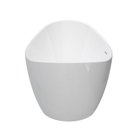 Cada de baie, freestanding, acril, ventil si preaplin crom inclus, Alb lucios interior/exterior, 160x80 cm, Cairo