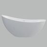 Cada de baie, freestanding, acril, ventil si preaplin crom inclus, Alb lucios interior/exterior, 160x80 cm, Cairo