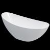 Cada de baie, freestanding, acril, ventil si preaplin crom inclus, Alb lucios interior/exterior, 160x80 cm, Cairo