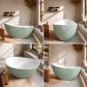 Cada de baie, freestanding, acril, ventil si preaplin crom inclus, Verde Mint Mat exterior Alb Lucios interior, 160x80 cm, Cairo