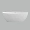 Cada de baie, freestanding, acril, ventil si preaplin crom inclus, Alb lucios exterior Alb Mat interior, 170x80 cm, Valencia