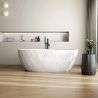 Cada de baie, freestanding, acril, ventil si preaplin crom inclus, Alb lucios exterior Alb Mat interior, 170x80 cm, Valencia