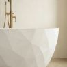 Cada de baie, freestanding, acril, ventil si preaplin crom inclus, Alb lucios exterior Alb Mat interior, 170x80 cm, Valencia