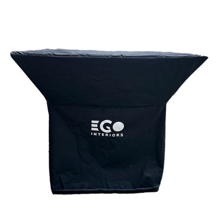 Husa de protectie impermeabila din nailon, cu snur pentru gratarul Rustico, dimensiune 100x100 cm, Negru
