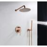 Sistem complet de dus EGO-Lun Rose Gold, montaj incastrat, finisaj auriu Sistem complet de dus EGO-Lun Rose Gold, montaj incastrat, finisaj auriu