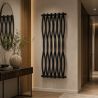 Calorifer Decorativ Negru Mat, 120x50 cm, 506 W, 12 elementi, otel, baie sau camera, Emre