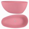 Cada de baie, Roz somon Mat, compozit mineral, freestanding, ventil crom inclus, 170x78 cm, Aveline