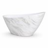 Cada de baie, freestanding, acril, ventil, preaplin crom inclus, Alb Calacatta exterior Alb Lucios interior, 160x80 cm, Cairo
