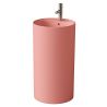 Lavoar stativ, Resigilat, Roz Somon Mat, Power Color, ceramica sanitara, cu gaura de baterie, diametru 45 cm, Modena