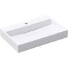 Lavoar EGO 19, Alb, lucios, compozit marmura, dimensiune 60 cm , suspendat sau pe blat, cu o gaura baterie