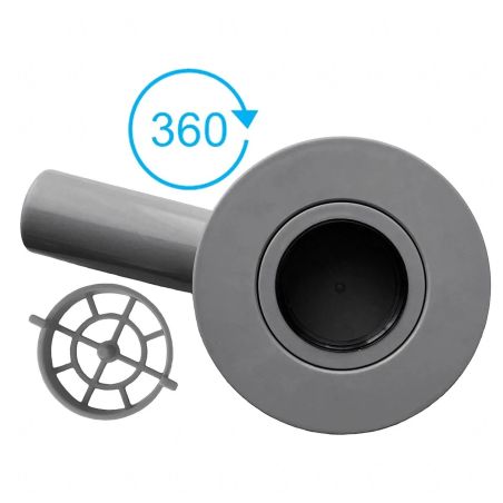 Rigola de dus, Sifon 360°, Negru Mat, otel SS304, dimensiune 60 cm, Elegro