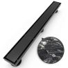 Rigola de dus, Sifon 360°, Negru Mat, otel SS304, dimensiune 60 cm, Elegro