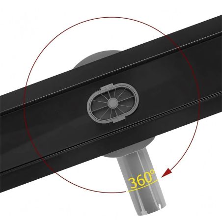 Rigola de dus Sifon 360°, Auriu Mat, otel SS304, dimensiune 60 cm, Elegro