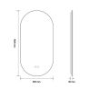 Oglinda Led, Resigilat, Dezaburire, 3 Culori, Touch, 5 mm, cadru ultra-slim negru, dimensiuni 100x50 cm, Victoria