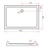 Cadita de dus EGO Arcadia, acril sanitar, forma dreptunghiulara, Alb, inaltime de 5 cm, dimensiuni 150 x 90 cm