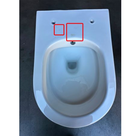 Vas wc Resigilat, Rimless, Taharet, baterie apa calda/rece, Alb, montaj suspendat, capac Soft-Close, 55x36 cm, Angi