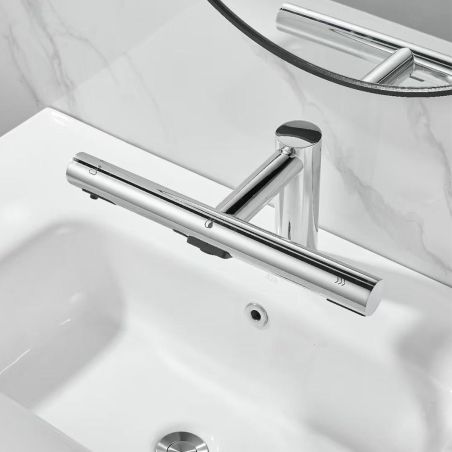 Baterie lavoar, apa rece, dozator sapun, senzor, uscator maini, alama, montaj pe lavoar, alimentare electrica, Velis