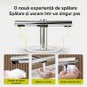 Baterie lavoar, apa rece, dozator sapun, senzor, uscator maini, alama, montaj pe lavoar, alimentare electrica, Velis