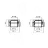 Adaptori pentru teava cupru Ø16 mm, filet 3/4", alama, Antracit