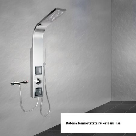 Panel de dus ST-1205, otel inoxidabil,finisaj crom, design modern,