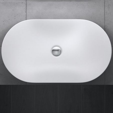 Lavoar EGO 858, Alb, mat, 63x36.5 cm, montaj pe blat, ceramica sanitara
