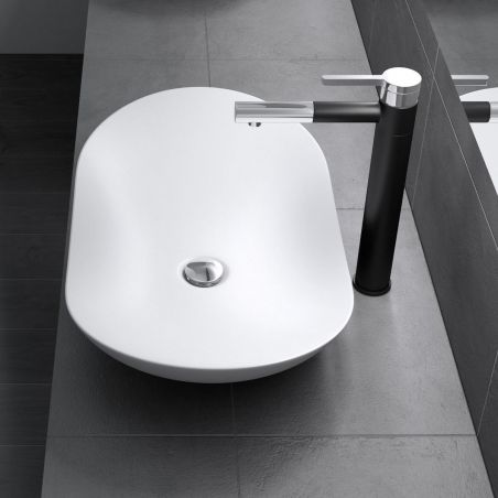 Lavoar EGO 858, Alb, mat, 63x36.5 cm, montaj pe blat, ceramica sanitara