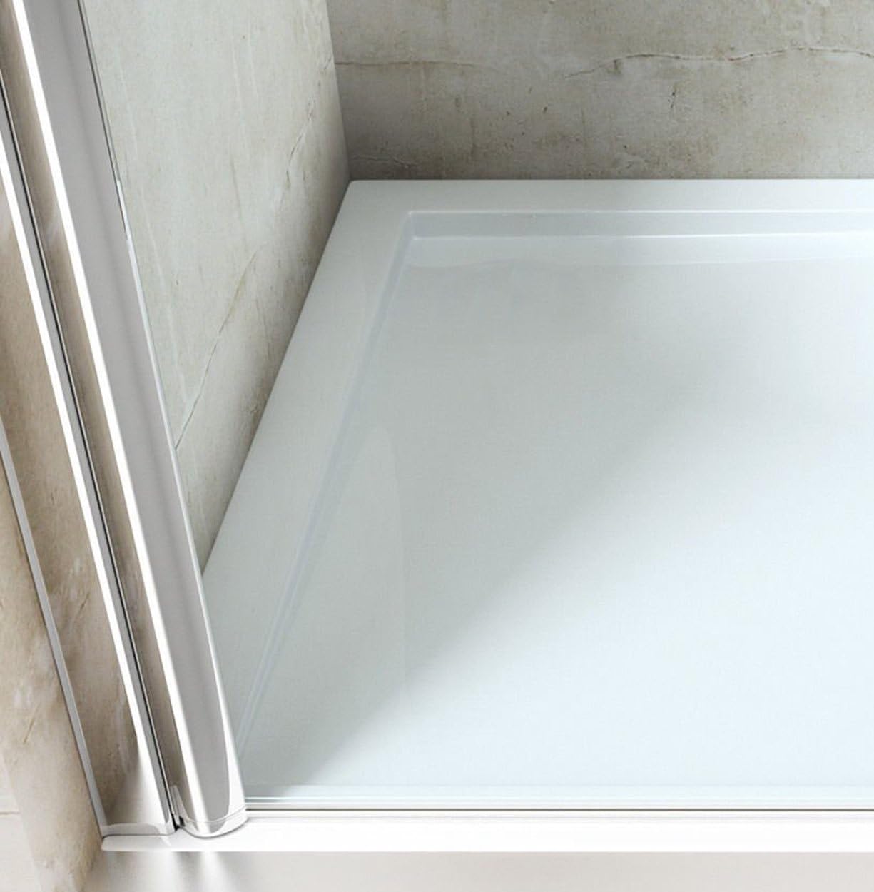 Usa de dus, Sablata partial, Deschidere 180°, montaj reversibil, Dimensiune: 90x195 cm, tratament Nano Easy Clean, EGO-24