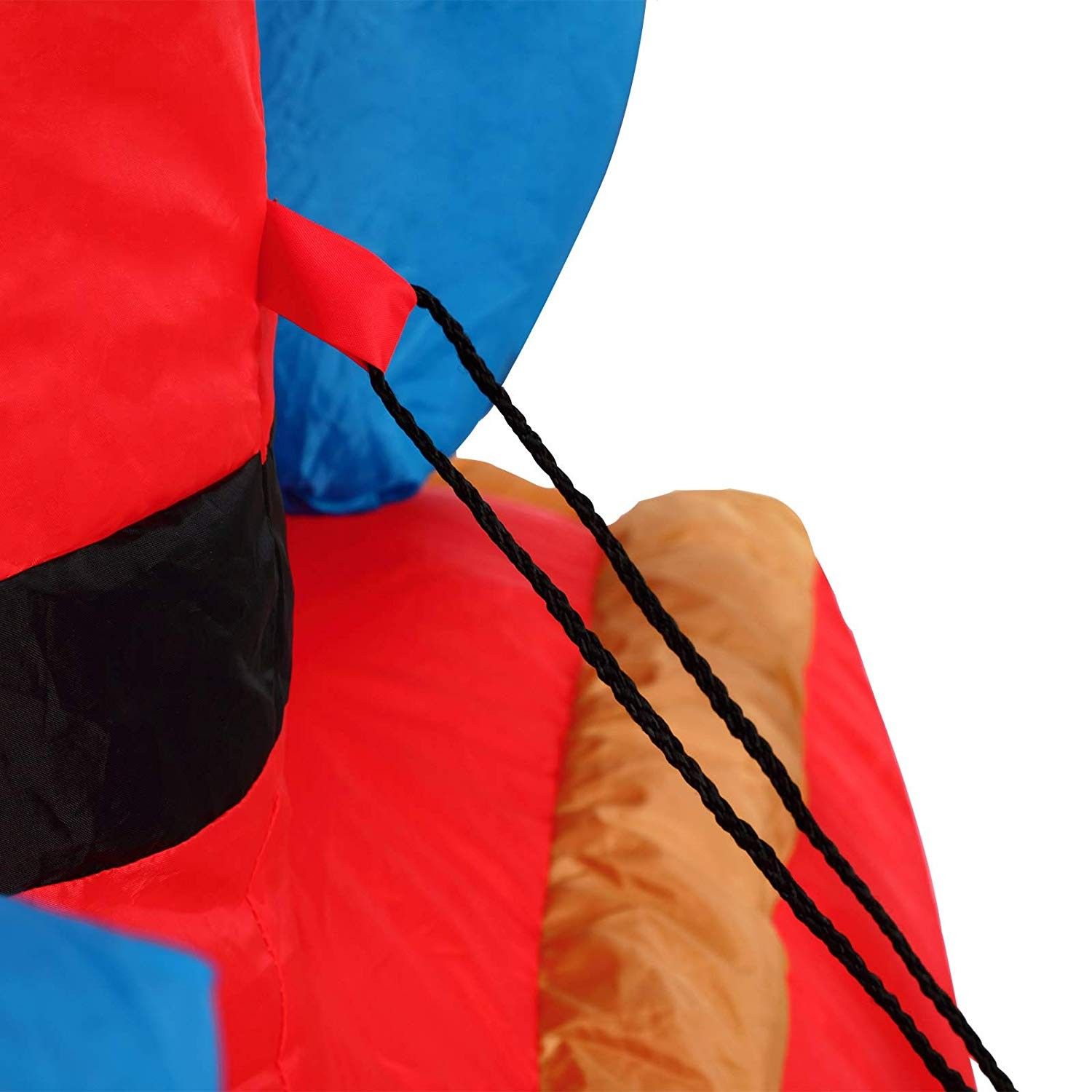 Figurina Gonflabila de Craciun Mos Craciun cu Sanie, 240x92 cm, 6 Leduri decorative, Pompa Electrica