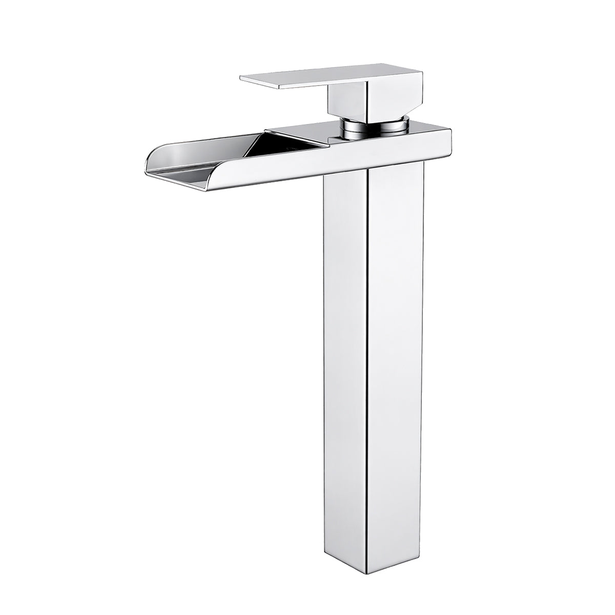 Baterie lavoar, tip cascada, montaj pe blat, Crom, inaltime 31.4 cm, Cortano