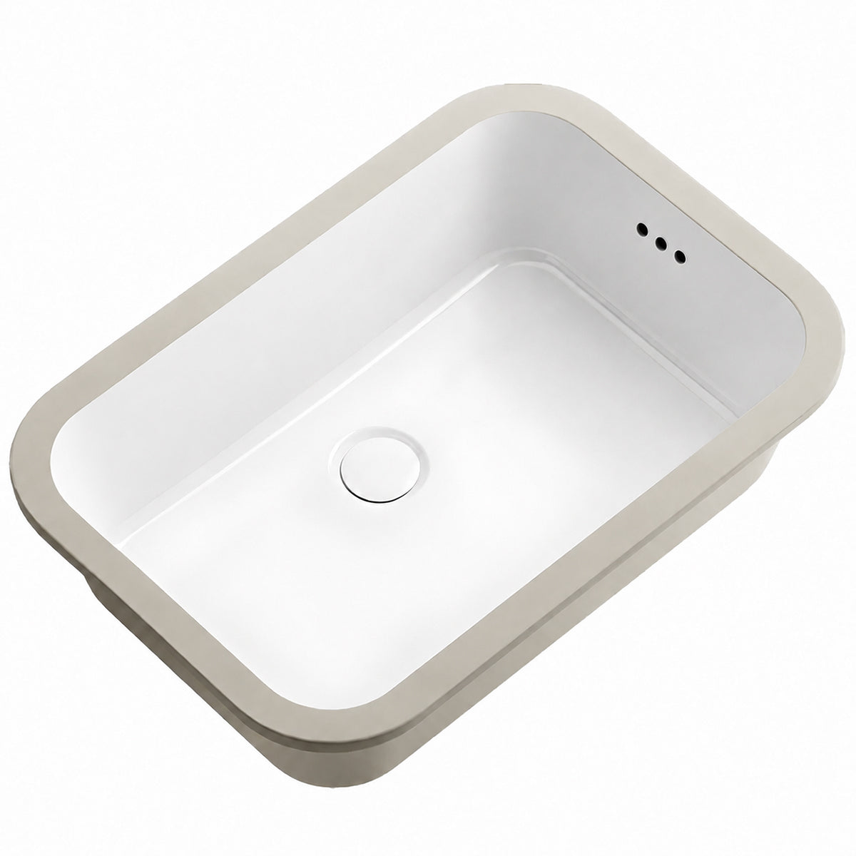 Lavoar, Alb Lucios, montaj incastat sub blat, ceramica sanitara, 51x36 cm, Cora