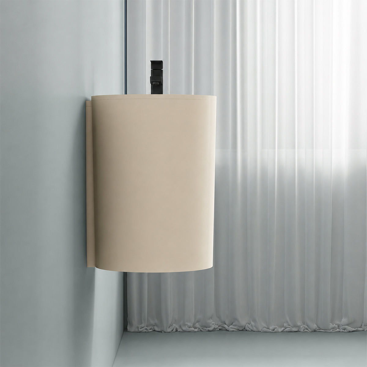 Lavoar, montaj suspendat, Jasmine Mat, 50x28 cm, cu gaura de baterie, Siena