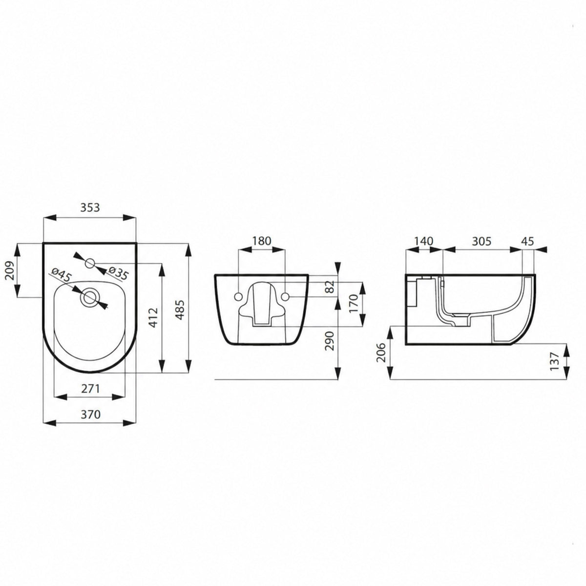 Set vas wc si bideu, Verde, semi-mat, Power Color, montaj suspendat, 49x36 cm, colectia Michael
