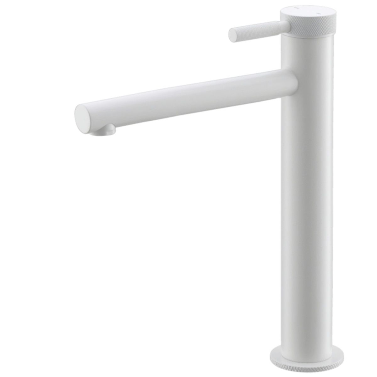 Baterie lavoar EGO-Tiona White High, montaj pe blat, finisaj Alb Mat, perlator aer, design deosebit
