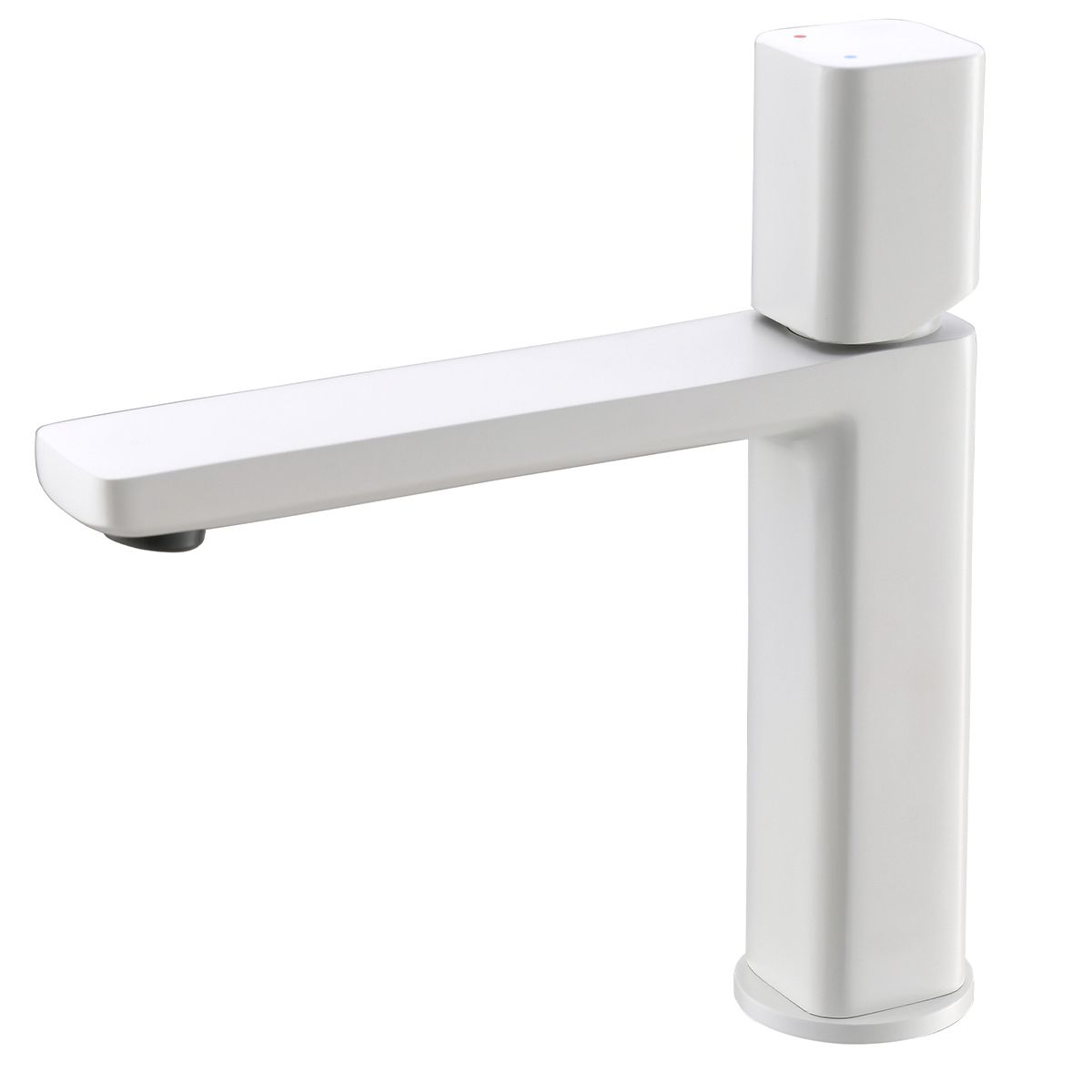Baterie lavoar Alano, montaj pe lavoar, Alb mat, perlator Neoperl, design deosebit