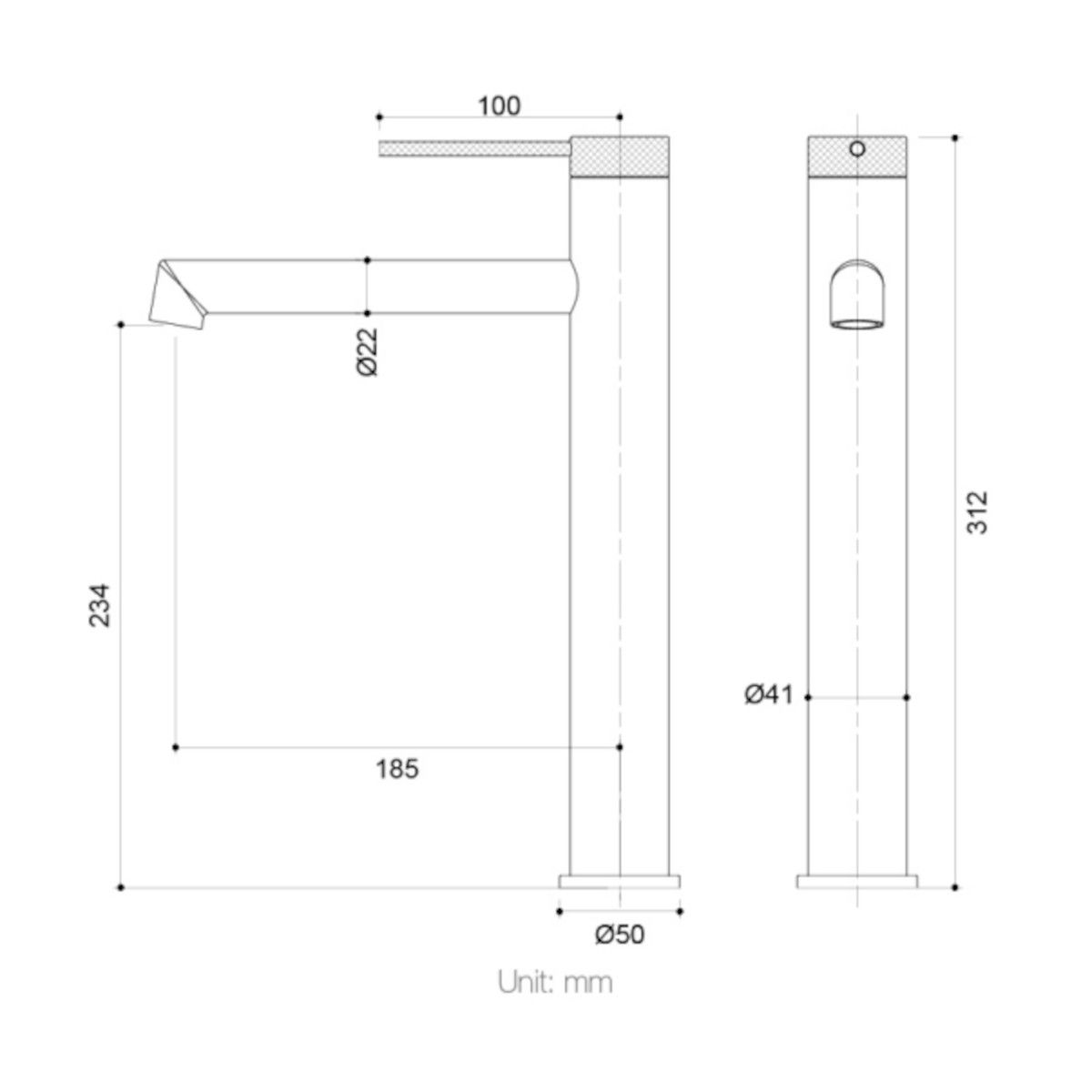 Baterie lavoar, Auriu Mat, montaj pe blat, inaltime 31, Apolo