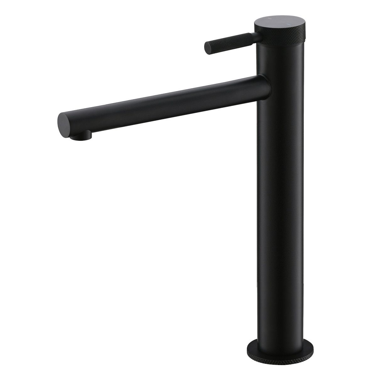 Baterie lavoar EGO-Tiona Black High, montaj pe blat, finisaj Negru Mat, perlator aer, design deosebit