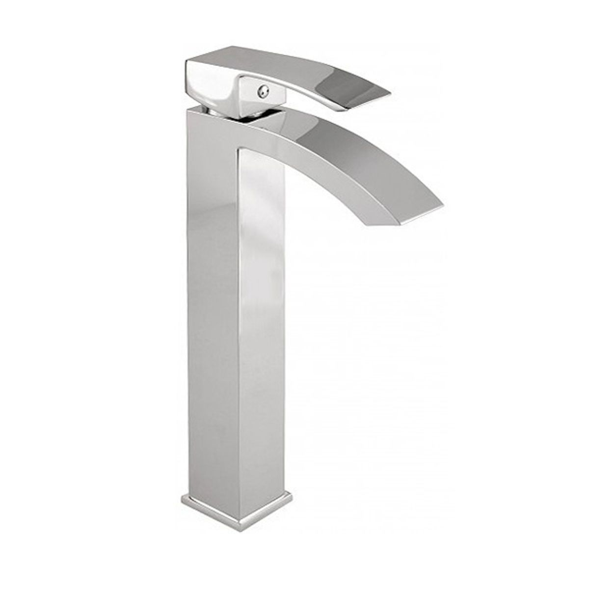 Baterie Lavoar Enzo High, tip cascada, montaj pe blat, finisaj crom