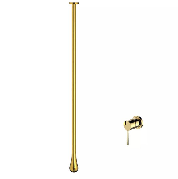 Baterie lavoar Maty cu montaj din tavan, Auriu Mat, Royalty Line by Ego