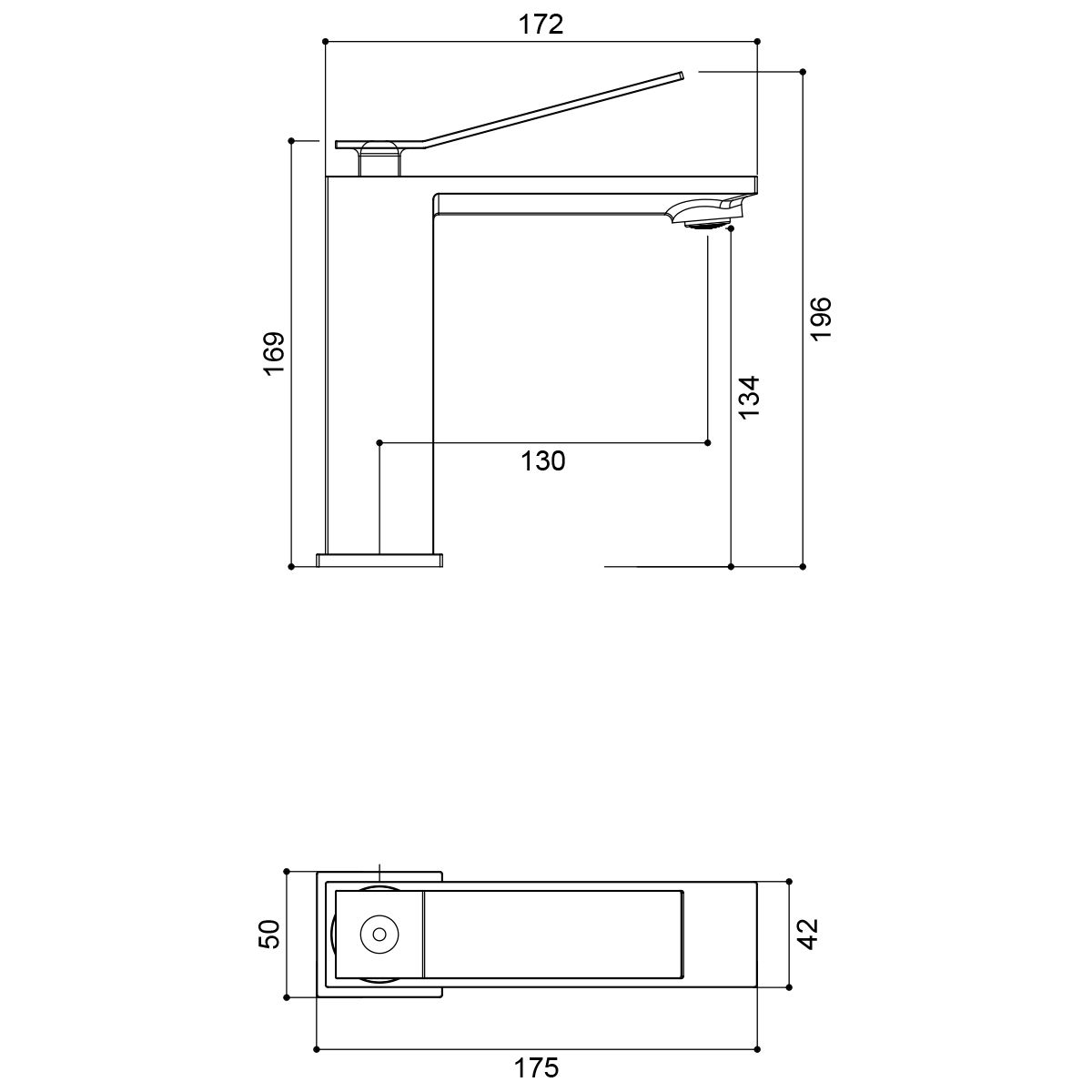 Baterie lavoar Negru Mat, perlator , montaj pe lavoar, Delos