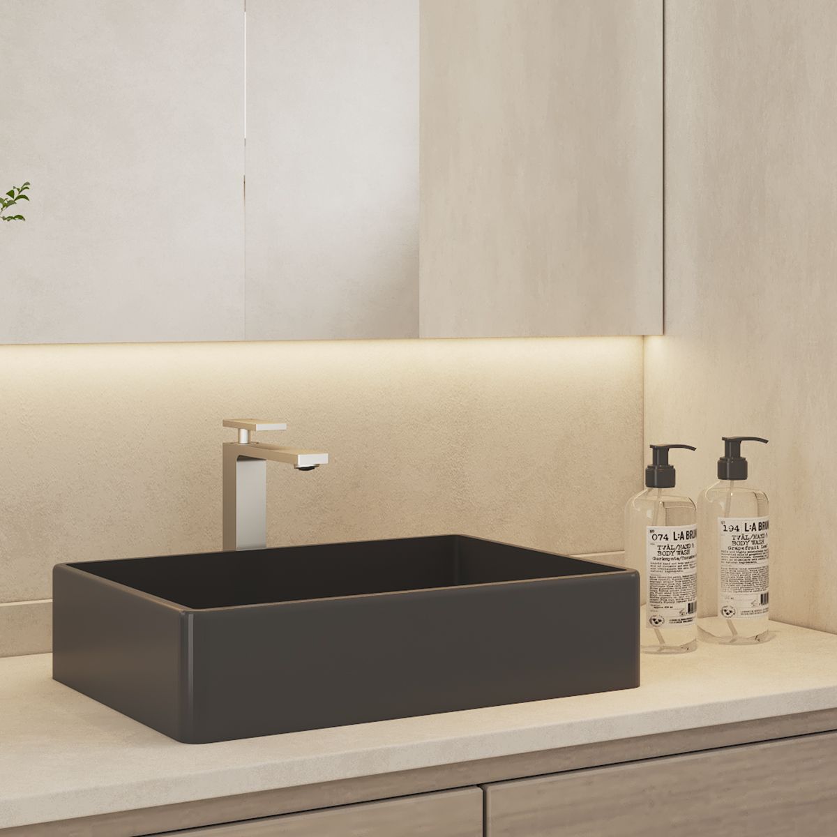 Baterie lavoar, Nichel Mat, Perlator, otel inoxidabil, montaj pe blat, Armonia