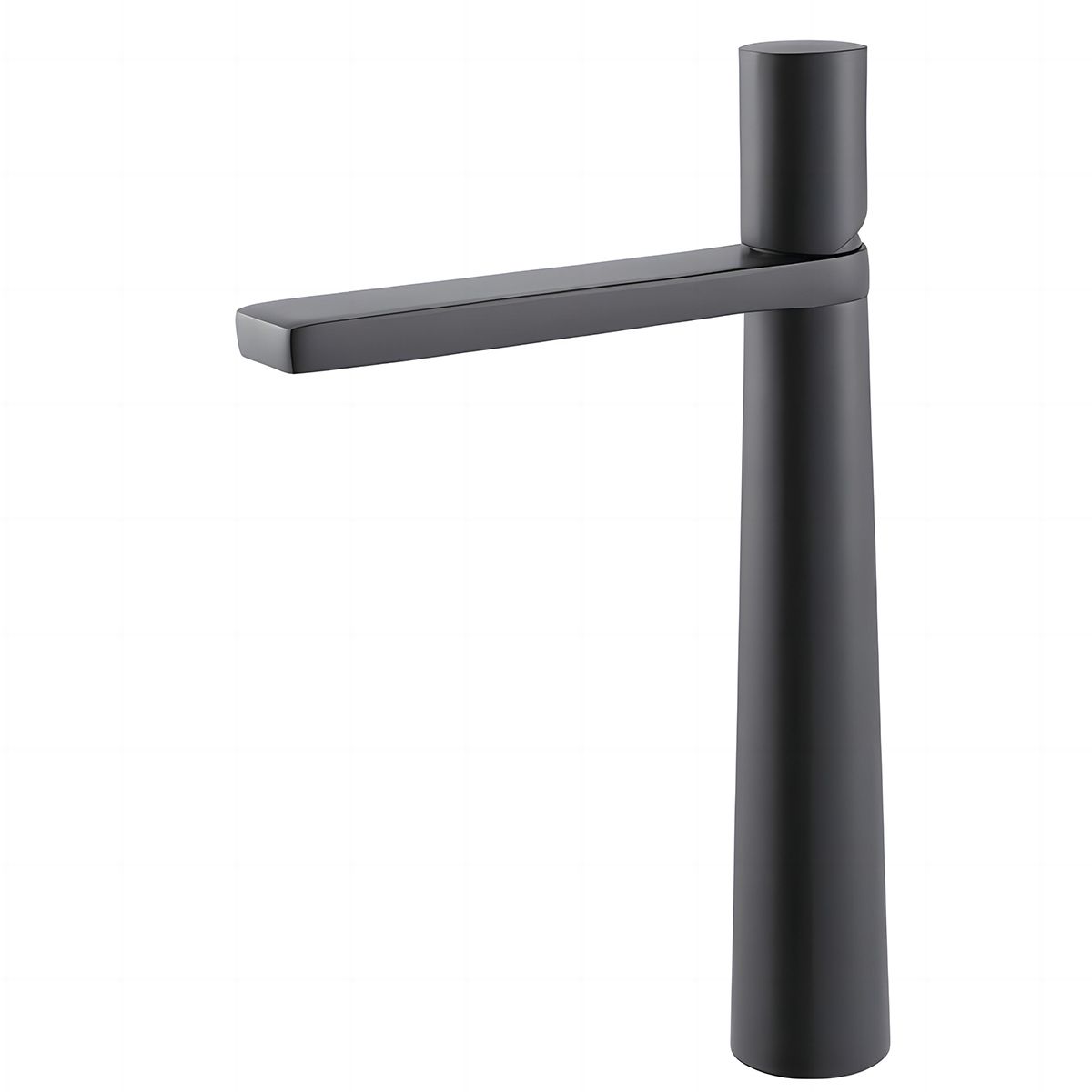 Baterie lavoar Pilar, Negru Mat, Inaltime 31.5 cm, montaj pe blat