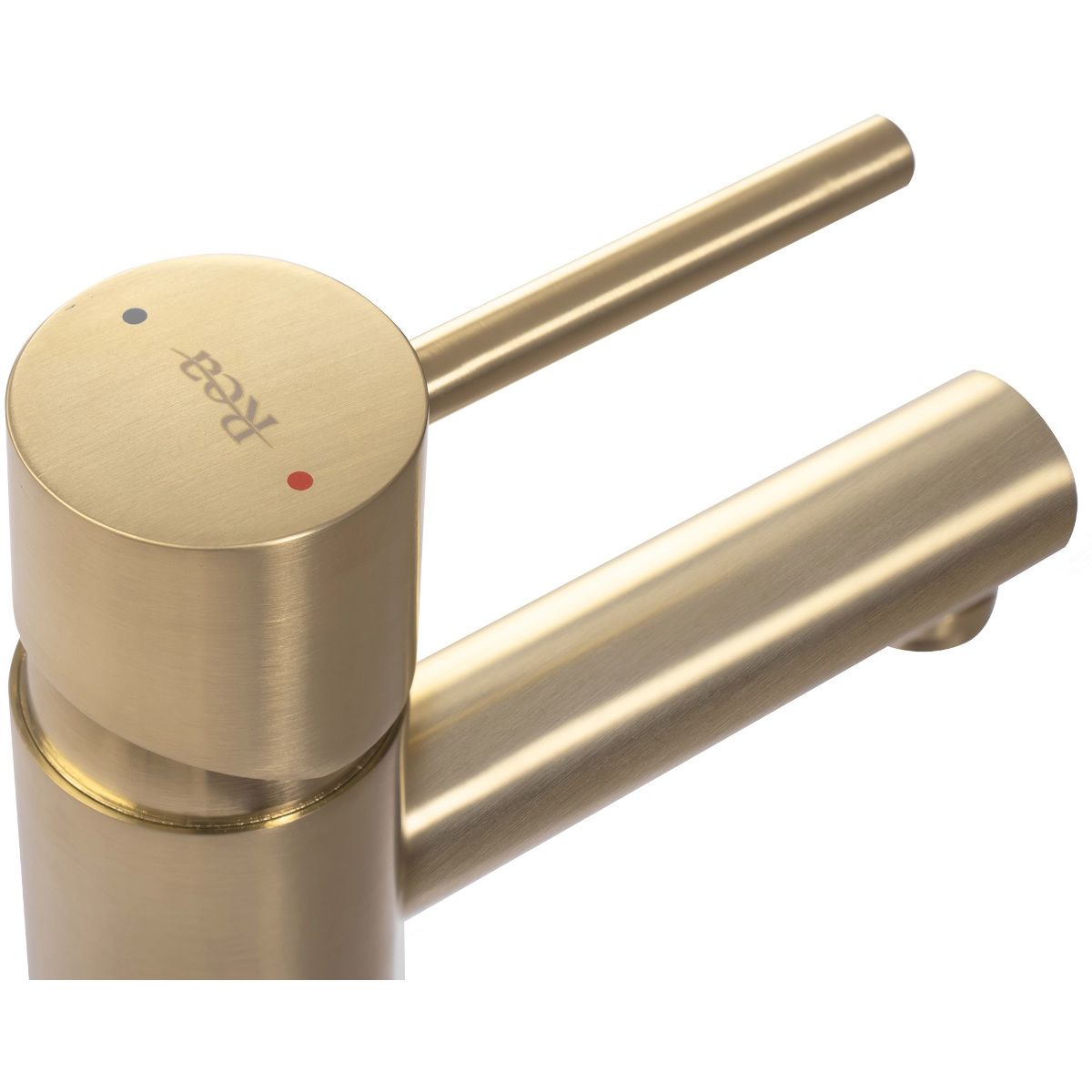 Baterie lavoar REA-Tess, montaj pe chiuveta, perlator, finisaj Gold Mat