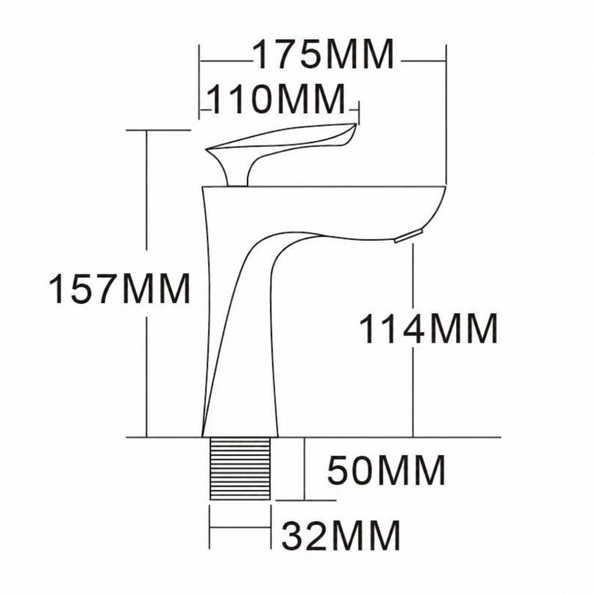 Baterie lavoar Brandi, Auriu periat, inaltime 15.7 cm, montaj pe lavoar