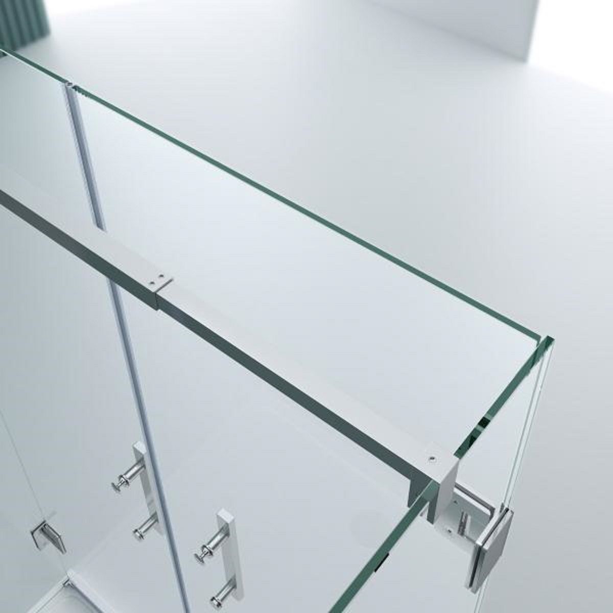 Cabina EGO-40, 3 laturi, usi Batante deschidere 180 grade, sticla 8 mm, Dimensiuni 80-90x120