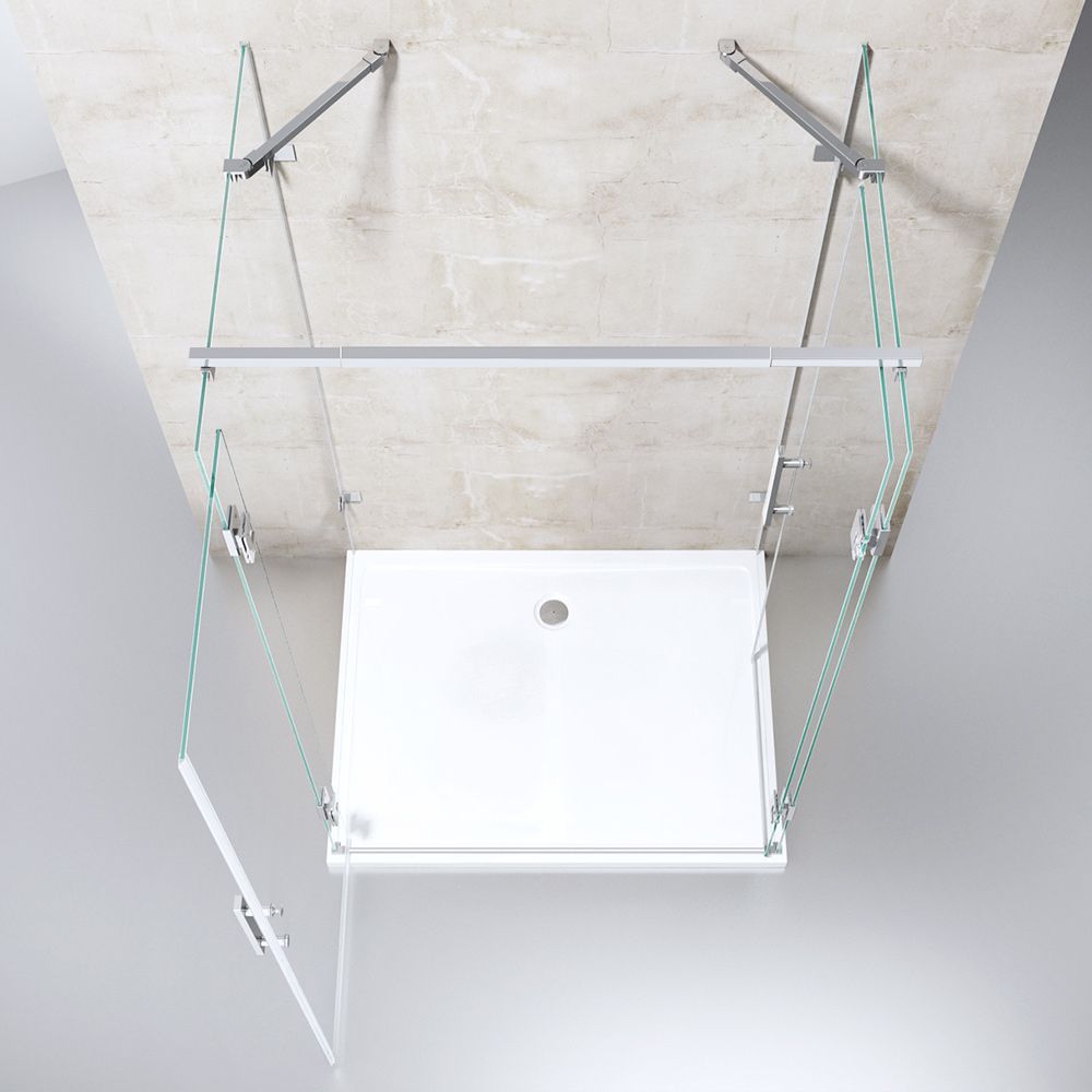 Cabina EGO-40, 3 laturi, usi Batante deschidere 180 grade, sticla 8 mm, diferite dimensiuni