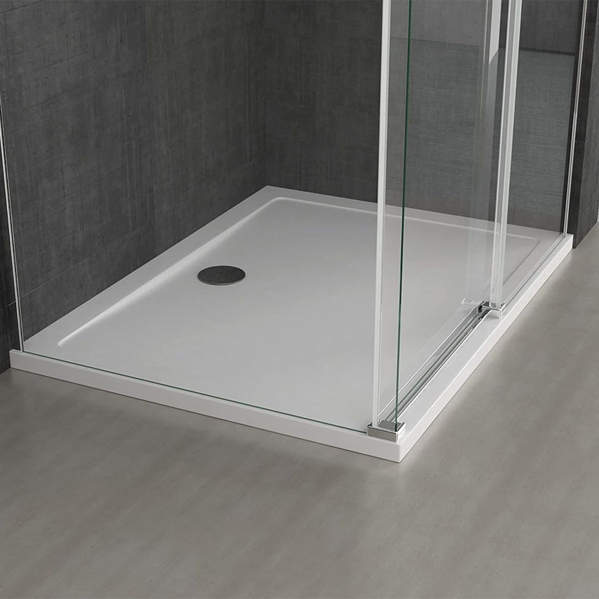Cabina de dus, reversibila, perete fix si usa glisanta, sticla securizata 8 mm, dimensiuni la alegere, EGO-17