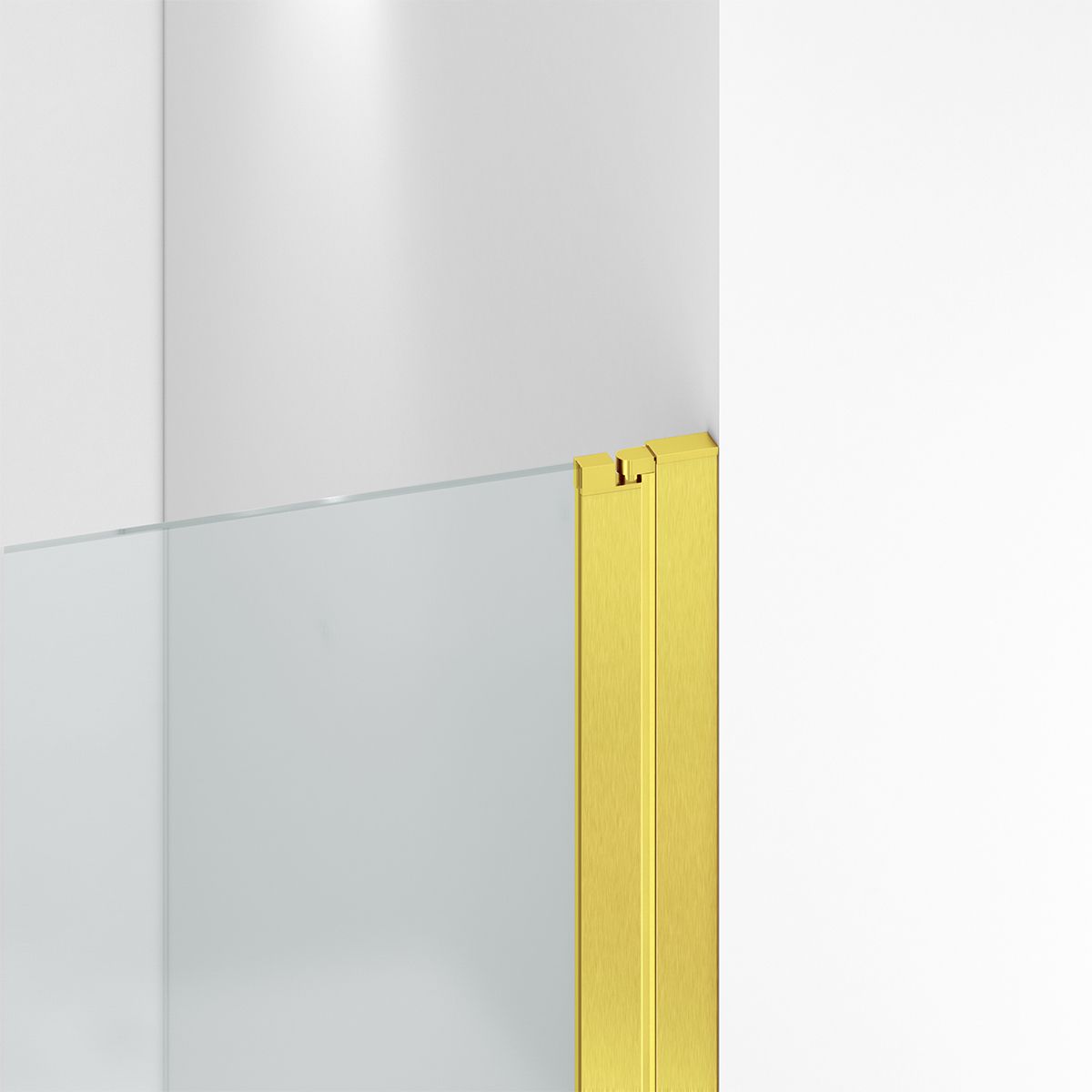 Cabina de dus, sticla securizata 6mm , Transparent, Auriu Mat, 2 usi Batante, dimensiuni 70, 80, 90 x 195 cm, Hera
