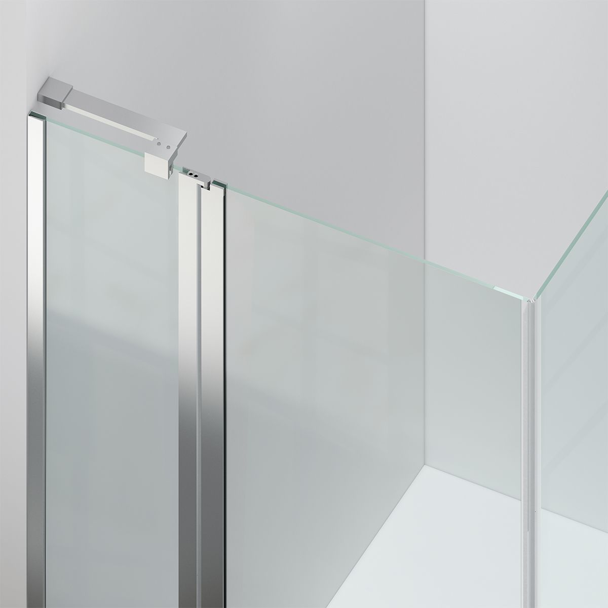Cabina de dus, sticla securizata 6mm , Transparent, Crom, 2 usi Batante, dimensiuni: 80-90x120 cm, Axis