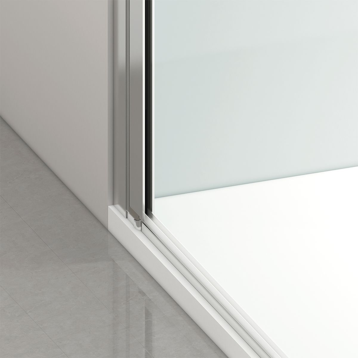 Cabina de dus, sticla securizata 6mm , Transparent, Crom, 2 usi Batante,dimensiuni 70,80,90 x 195 cm, Hera