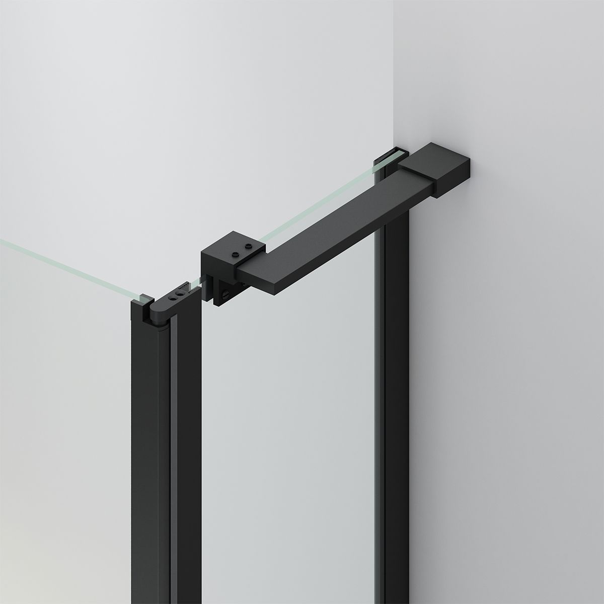 Cabina de dus, sticla securizata 6mm , Transparent, Negru, 2 usi Batante, dimensiuni: 80-90x120 cm, Axis